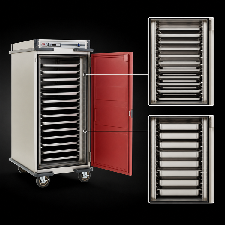 Product image #4 for Metro C5 Transport Armour T-Series Heavy-Duty Insulated Mobile Heated Cabinet, 5/6 Height, Solid Door, 14 Sheet Pan Capacity