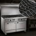 Thumbnail image #4 for Southbend Ultimate 48-Inch Gas Restaurant Range with 7 Open Burners and 2 Space Saver Ovens
