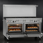 Thumbnail image #4 for Southbend (Middleby) Ultimate 4604AD 60-Inch Gas Range with 10 Open Burners, Standard & Convection Ovens, Stainless Steel, Hi-Shelf