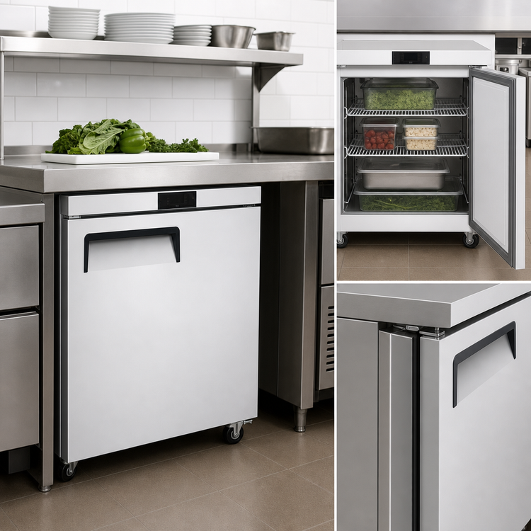Product image #5 for Atosa 1-Section Undercounter Reach-In Freezer, Left-Hinged Solid Door, 7.15 Cu. Ft.