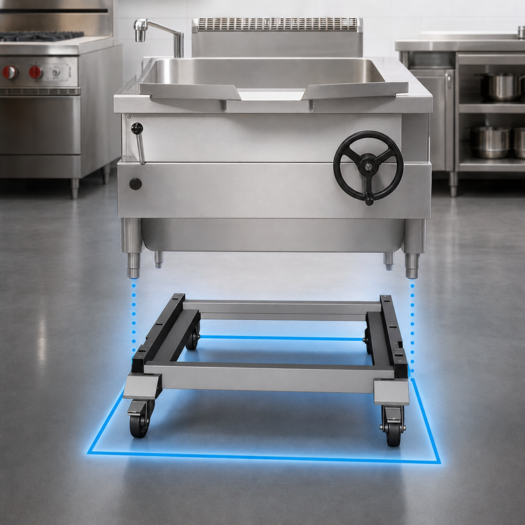 Product image #4 for Vulcan PRECIPAN 28-Gallon Caster Frame Kit for Braising Pans and Tilt Skillets