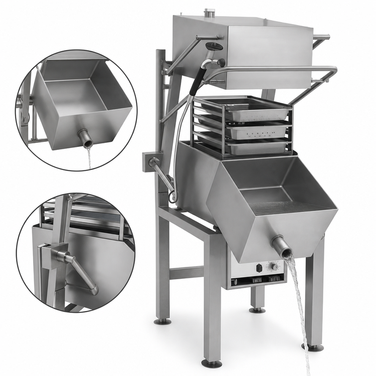Product image #4 for Skittle SKGL9-9 Gas-Fired Tilting Multi-Function Cooker, Insulated for Safety, 9 Pan Capacity, 40.1-Gallon Kettle