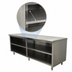 Thumbnail image #4 for Advance Tabco Special Value Economy Flat Top Open Base Work Table with Mid Shelf, 84W x 24D, 16 Gauge 304 Stainless Steel Top