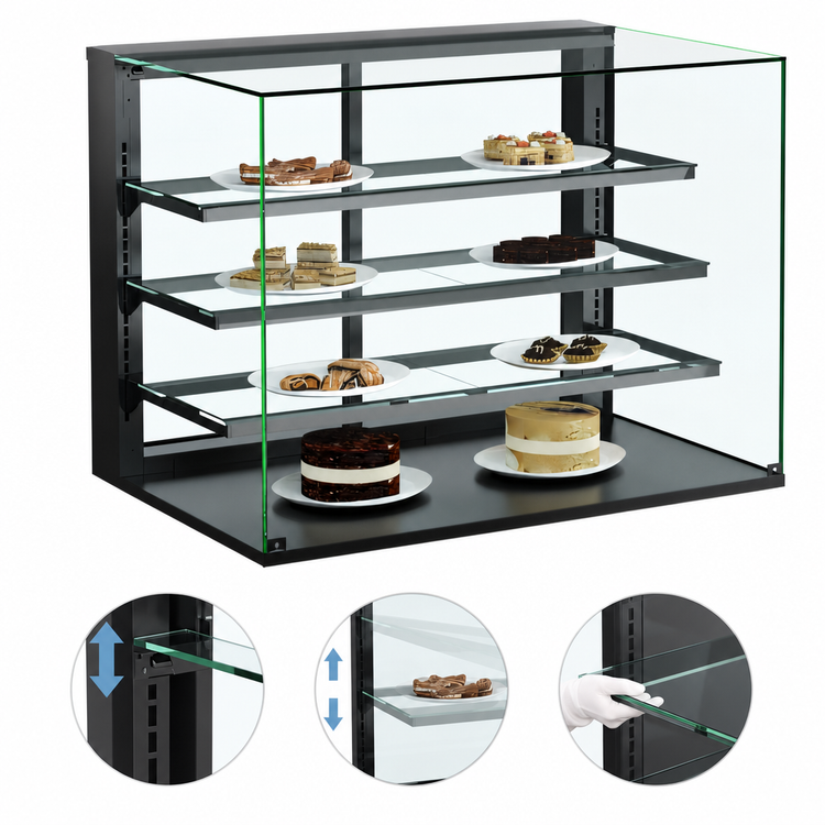 Product image #4 for Structural Concepts Reveal® Countertop Full-Service Non-Refrigerated Pastry Display Case