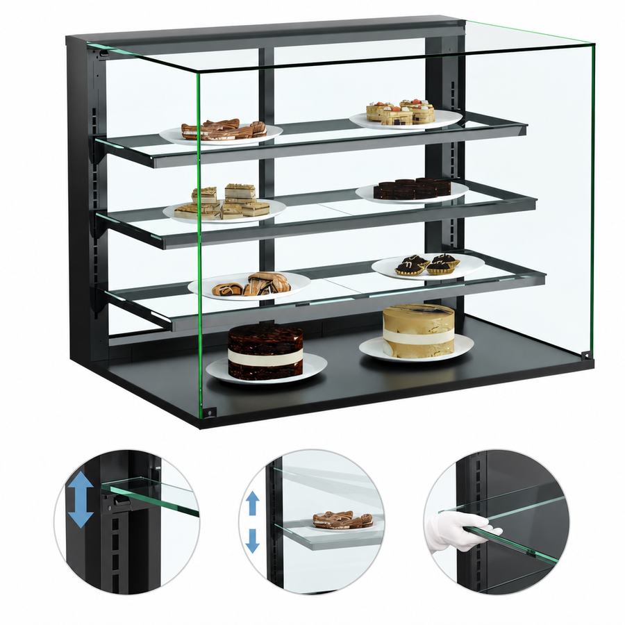 Three Adjustable Glass Shelves