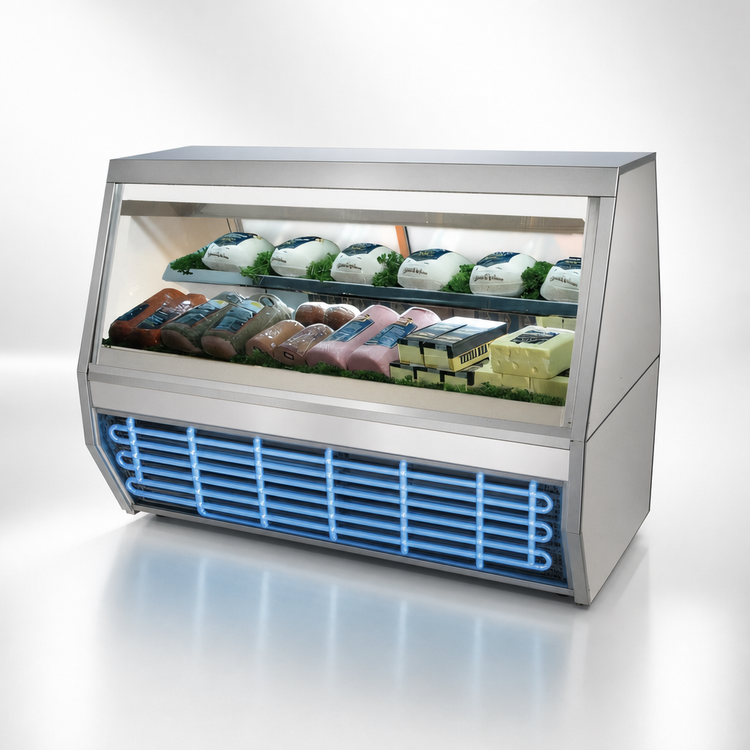 Product image #4 for Howard-McCray 35 Series 143-Inch Self-Contained Double Duty Deli Meat & Cheese Service Case, Stainless Steel, LED Lighting