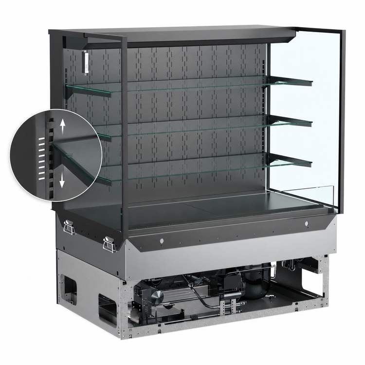 Product image #4 for Structural Concepts Reveal Self-Service Refrigerated Slide-In Counter Case