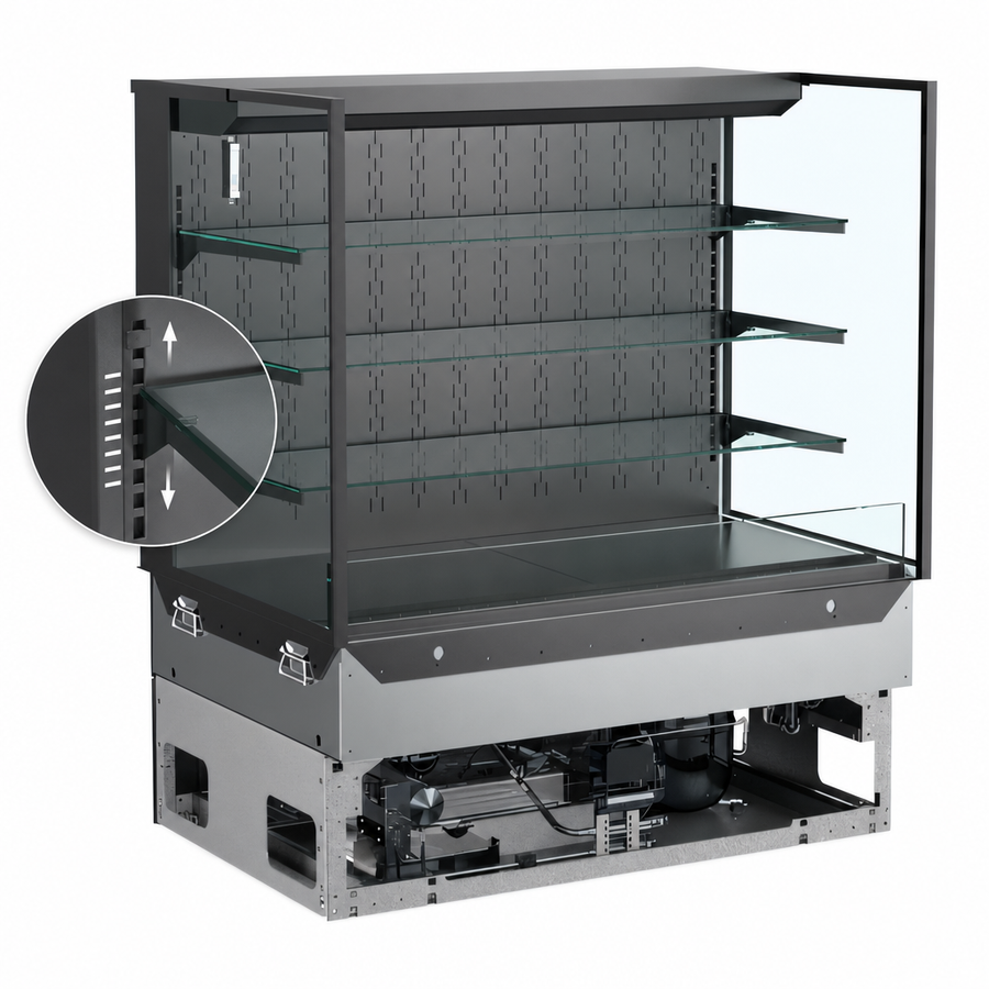 Three Adjustable Glass Shelves