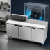 Thumbnail image #5 for Beverage-Air 72-Inch Three-Section Sandwich Prep Table Refrigerator with 8-Pan Top and 10-Inch Cutting Board