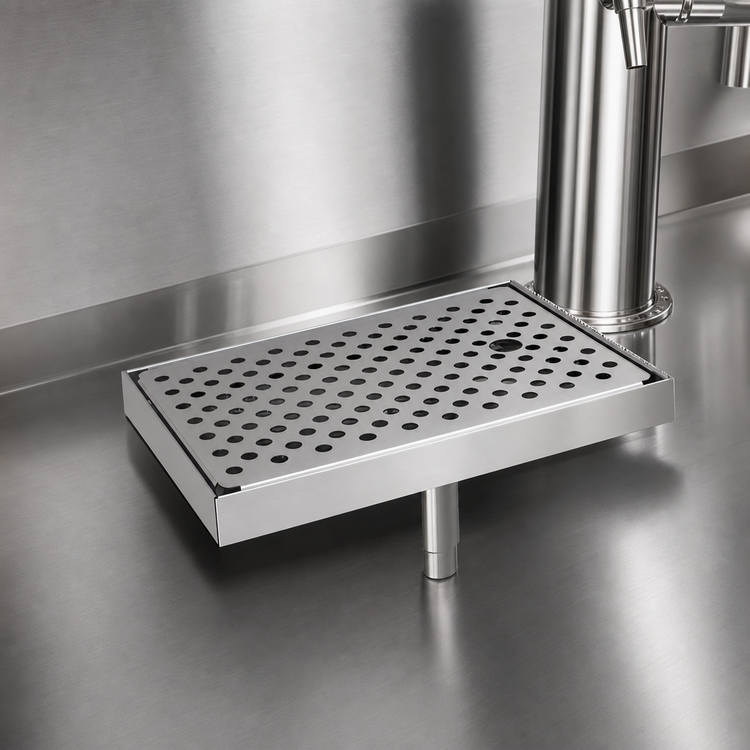Product image #4 for Glastender Surface Mount Stainless Steel Drain Pan, 11 Inch W x 8 Inch D