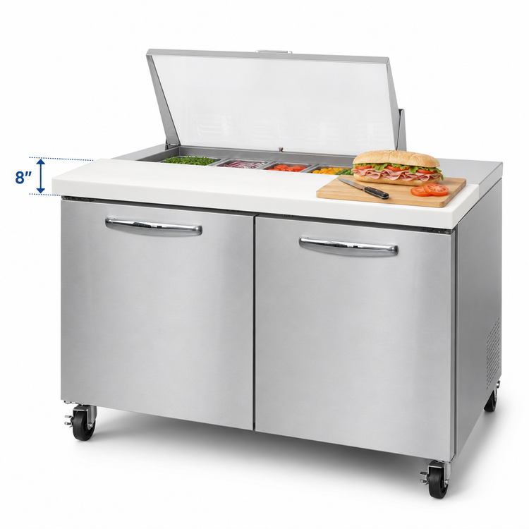 Product image #4 for Continental Refrigerator SW48N12M 48" Mighty Top Two-Section Sandwich Prep Unit