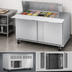Thumbnail image #5 for Beverage-Air 60-Inch Two-Section Mega Top Sandwich Prep Table Refrigerator, 18-Pan, 2-Door