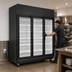 Thumbnail image #4 for True TRM3M 3-Section Medium Temperature Glass Door Refrigerated Merchandiser, Black Exterior/White Interior, Self-Contained