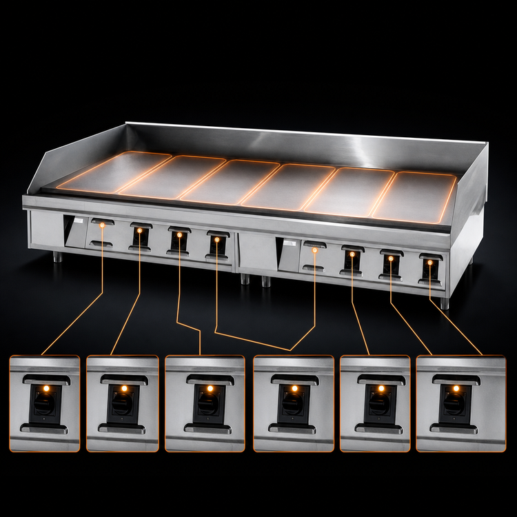 Product image #4 for Lang LG Series 72-Inch Electric Countertop Griddle with Chrome Plate and Solid State Controls