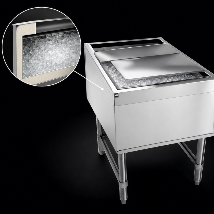 Product image #4 for Eagle Spec-Bar 36-Inch Underbar Pass-Thru Insulated Ice Bin, 175 lb Capacity