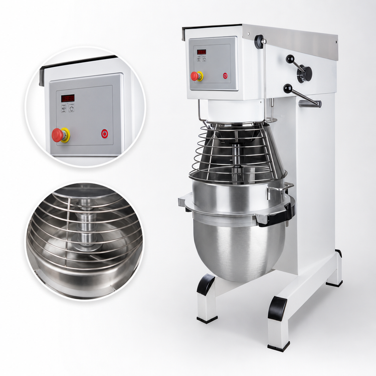 Product image #4 for Varimixer V-Series 60 Qt. Planetary Floor Mixer with Variable Speed, Digital Timer, and #12 Hub