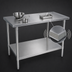 Thumbnail image #4 for John Boos Stallion 144-Inch x 24-Inch 16-Gauge Stainless Steel Flat Top Work Table with Galvanized Legs and Adjustable Undershelf