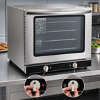 Thumbnail image #4 for Serv-Ware ECO-66 Half-Size Countertop Electric Convection Oven, 4-Pan Capacity, Manual Controls, Stainless Steel