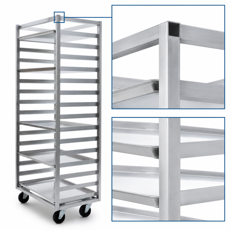 Product image #4 for Eagle Panco Mobile Front-Load Oven Rack for (20) 18 x 26-Inch Sheet Pans