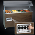 Thumbnail image #4 for Vollrath 2-Series Affordable Portable 4-Well Mobile Hot Food Station with Buffet Breath Guard and Lights, Cherry Woodgrain, 120V