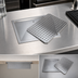 Thumbnail image #4 for Advance Tabco 18 x 18 Inch Countertop Drop-In Stainless Steel Drain Pan with Removable Drip Tray
