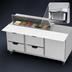 Thumbnail image #5 for Beverage-Air 72-Inch Three-Section Sandwich Top Refrigerated Prep Table with 12 1/6-Size Pan Opening, 4 Drawers, and 1 Door