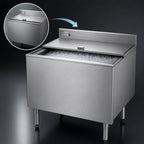 Thumbnail image #4 for Eagle Group 2200 Series B30IC-22 Underbar Ice Bin/Cocktail Unit, 30 in W x 24 in D, 82 lb Capacity, 8 in Deep Liner, Sliding Cover, No Cold Plate