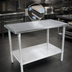 Thumbnail image #4 for John Boos Stallion 108 x 30-Inch 16-Gauge 300-Series Stainless Steel Flat Top Work Table with Galvanized Base and Adjustable Undershelf