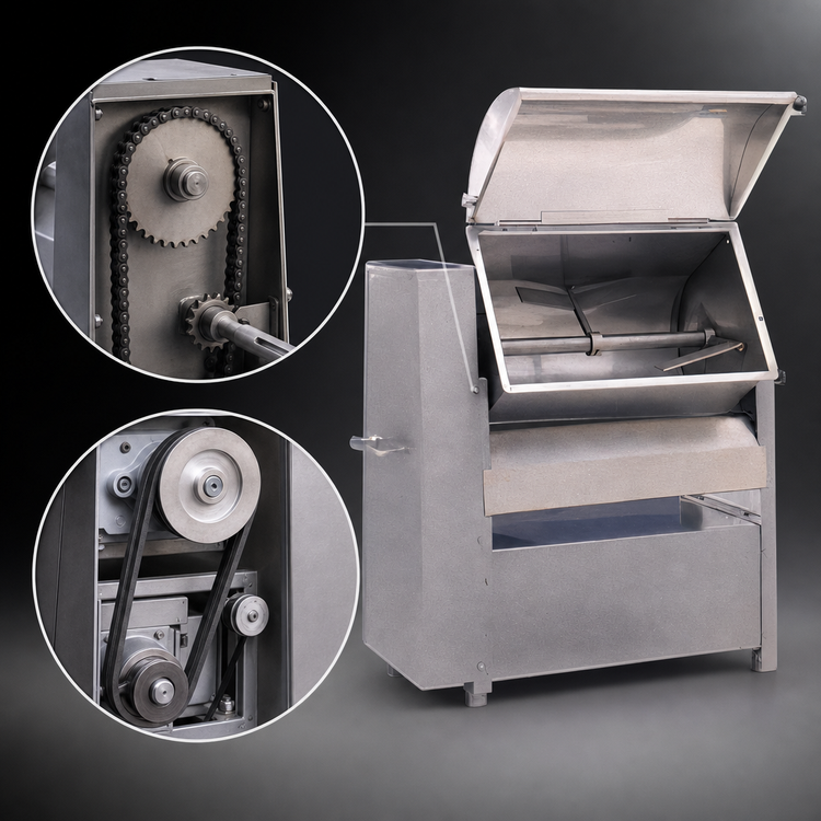 Product image #4 for Omcan USA Electric Meat Mixer with 110 lb. Bowl Capacity, 1/2 HP, 110V