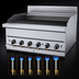 Thumbnail image #4 for Garland G Starfire Pro 36-Inch Gas Countertop Charbroiler with Ceramic Briquettes, Stainless Steel, 90,000 BTU