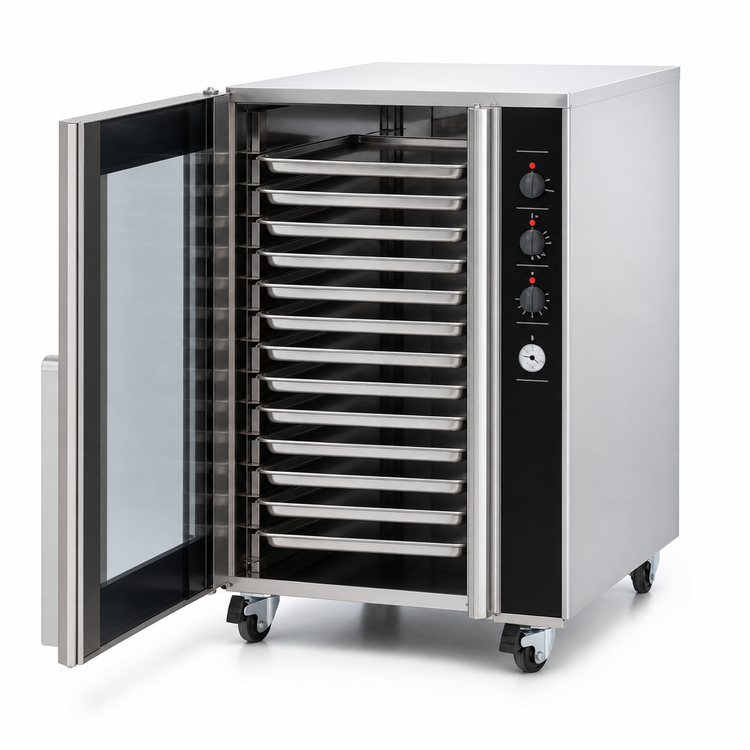 Product image #4 for Turbofan P12M Full-Size 12-Pan Electric Proofer/Holding Cabinet with Glass Door