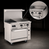 Thumbnail image #4 for Wolf Challenger XL 36-Inch Gas Restaurant Range with 2 Open Burners, 24-Inch Thermostatic Griddle, and Standard Oven