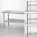 Thumbnail image #4 for Advance Tabco 84-Inch x 24-Inch 18 Gauge 430 Stainless Steel Work Table with Adjustable Undershelf