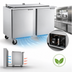 Thumbnail image #4 for Dealer's Choice UST4818-LL-SB Mega Top Compact Prep Table Refrigerator, 2-Section, 48 Inches Wide