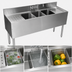 Thumbnail image #4 for CHOICE 84-Inch Three Compartment Underbar Sink Unit with Dual Drainboards, 19-Inch Deep