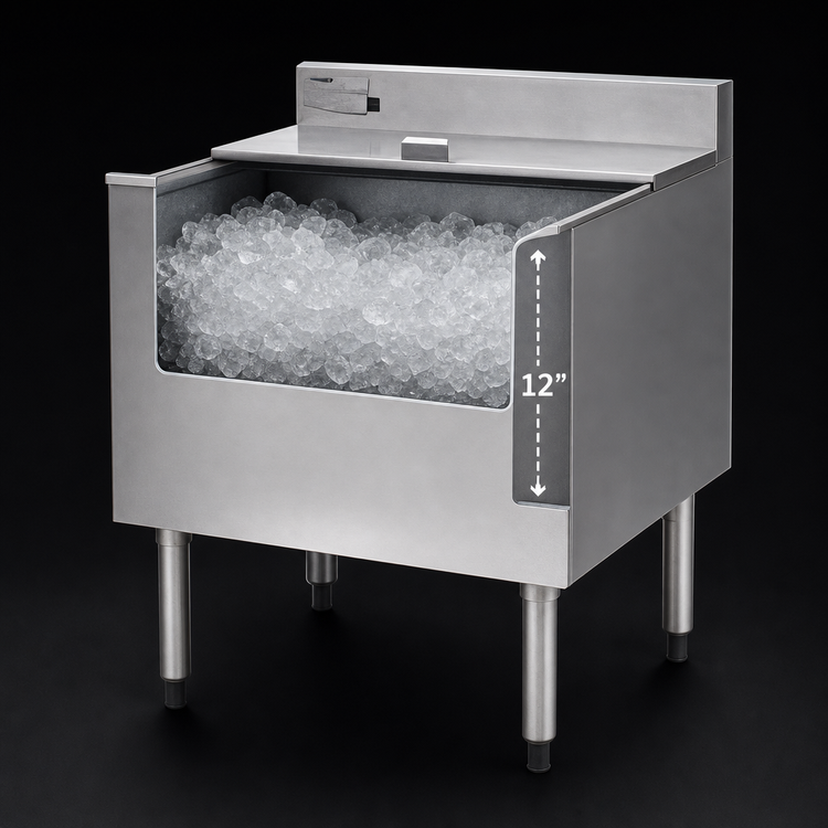 Product image #4 for Eagle Group 2200 Series 30 Inch x 24 Inch Underbar Ice Bin/Cocktail Unit with 7-Circuit Cold Plate