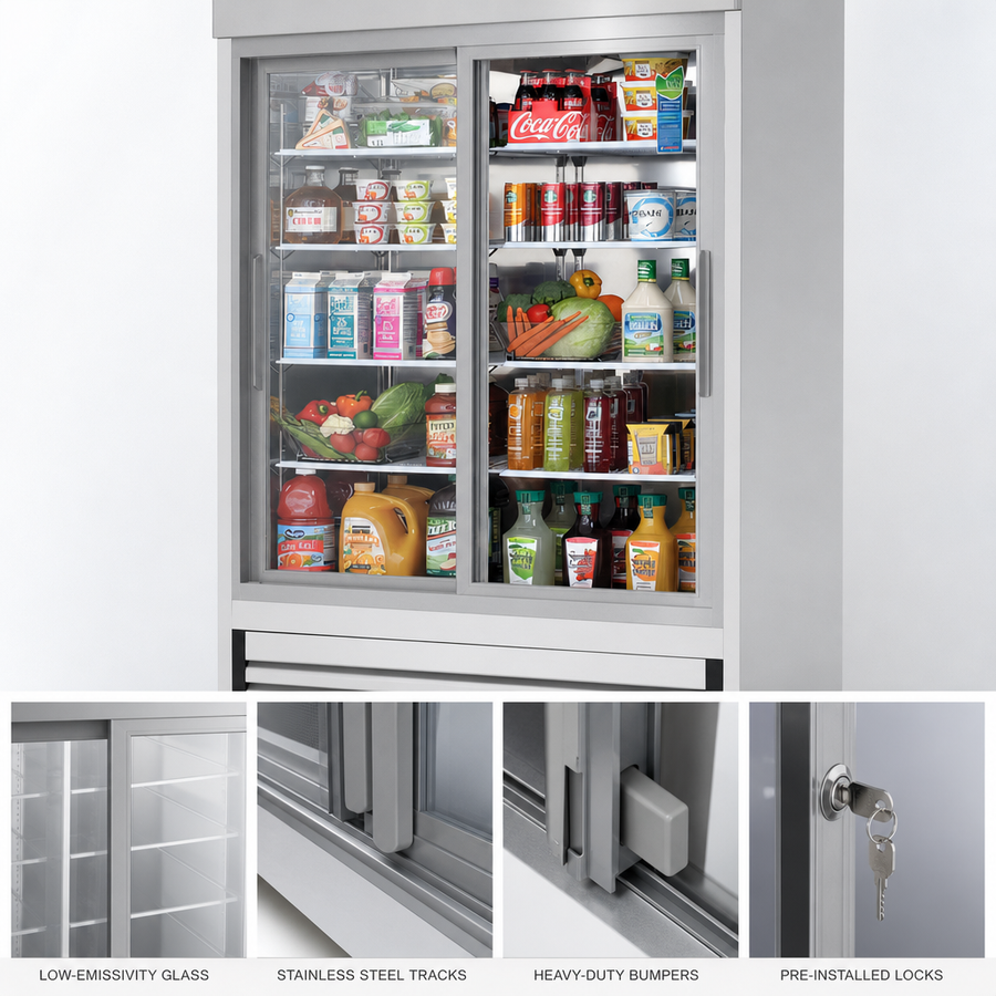 Sliding Double-Pane Glass Doors
