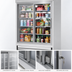 Thumbnail image #4 for Everest Refrigeration Two-Section Reach-In Glass Door Merchandiser Refrigerator with Sliding Doors, 48 Cu. Ft., Stainless Steel