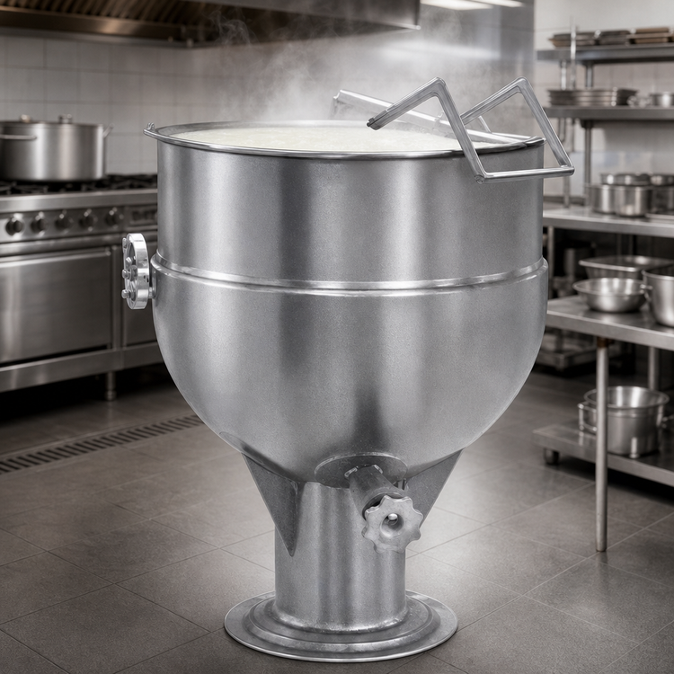 Product image #4 for Legion LSP-50 50-Gallon Stationary Direct Steam Kettle with Pedestal Base