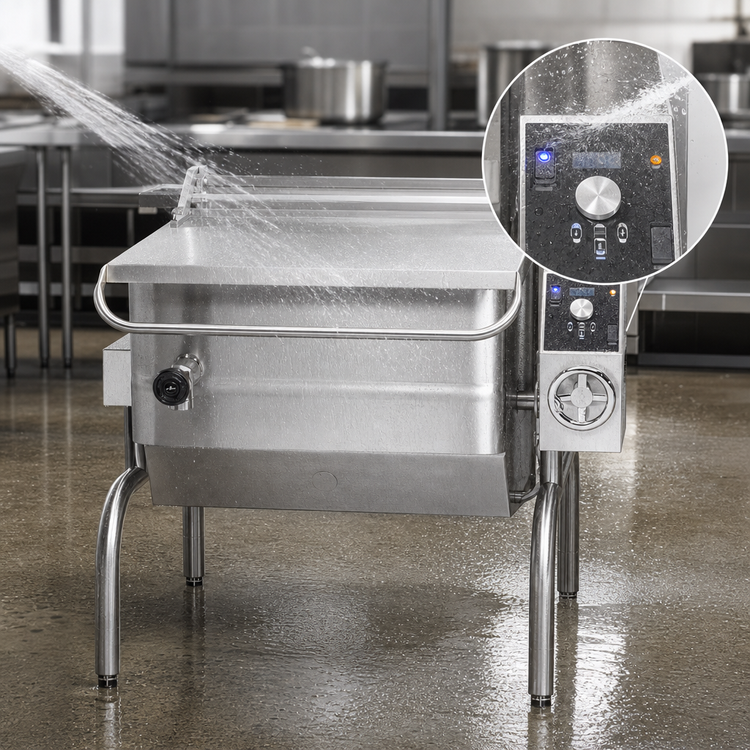Product image #4 for Groen 40-Gallon Gas Braising Pan with Manual Tilt, 10-Inch Deep Pan and Digital Controls
