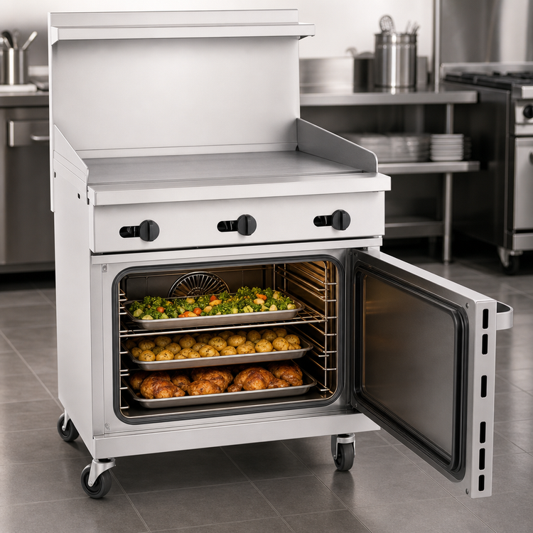 Product image #4 for Wolf Challenger XL 36-Inch Gas Restaurant Range with Griddle Top and Convection Oven