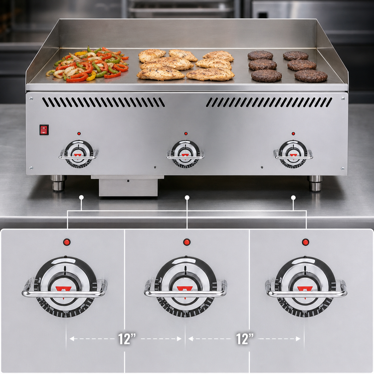 Product image #5 for Vulcan 48-Inch Countertop Gas Heavy-Duty Griddle with IRX Infrared Burners and Drawer