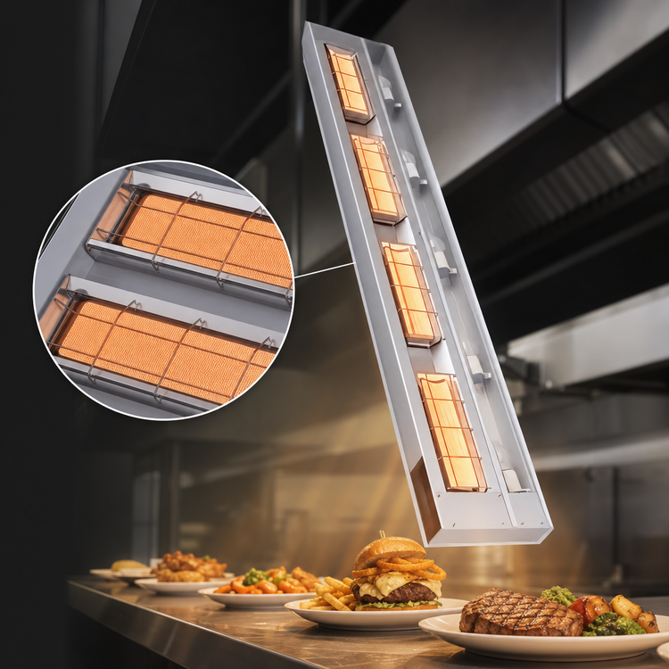 Product image #4 for Hatco Ultra-Glo 24-Inch Lighted Double Ceramic Infrared Strip Heater