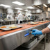 Thumbnail image #3 for Dinex DXIESB10 10-Foot Tray Make-Up Dual Urethane Band Belt Conveyor