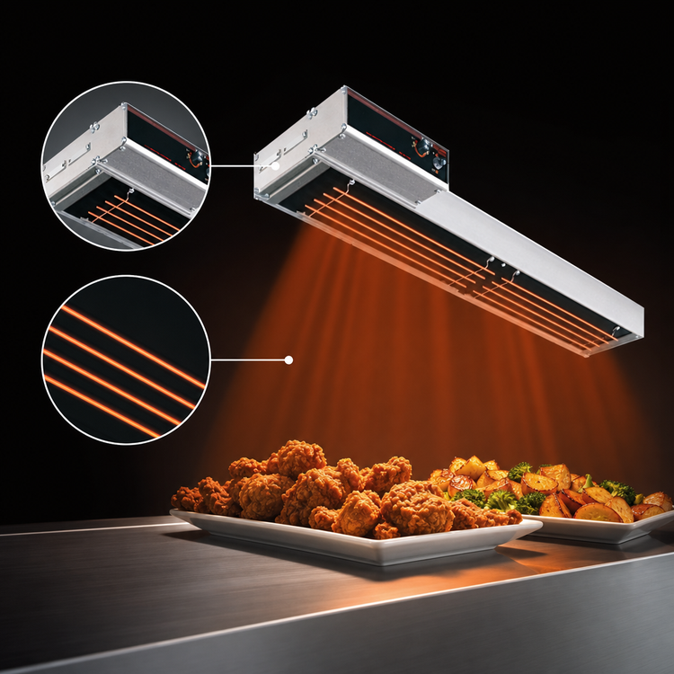Product image #4 for Hatco Glo-Ray® 72-Inch Lighted Infrablack Strip Heater (GRAIHL-72)