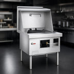 Thumbnail image #4 for Town Equipment MasterRange M-1-SS One-Chamber Gas Wok Range with Cast Iron Brick-Lined Chamber, Stainless Steel Sides, and Swing Faucet