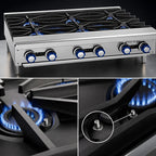 Thumbnail image #4 for Imperial (Middleby) IHPA-4-48 48-Inch Gas Countertop Hot Plate with 4 Open Burners, Stainless Steel Exterior and Adjustable Legs