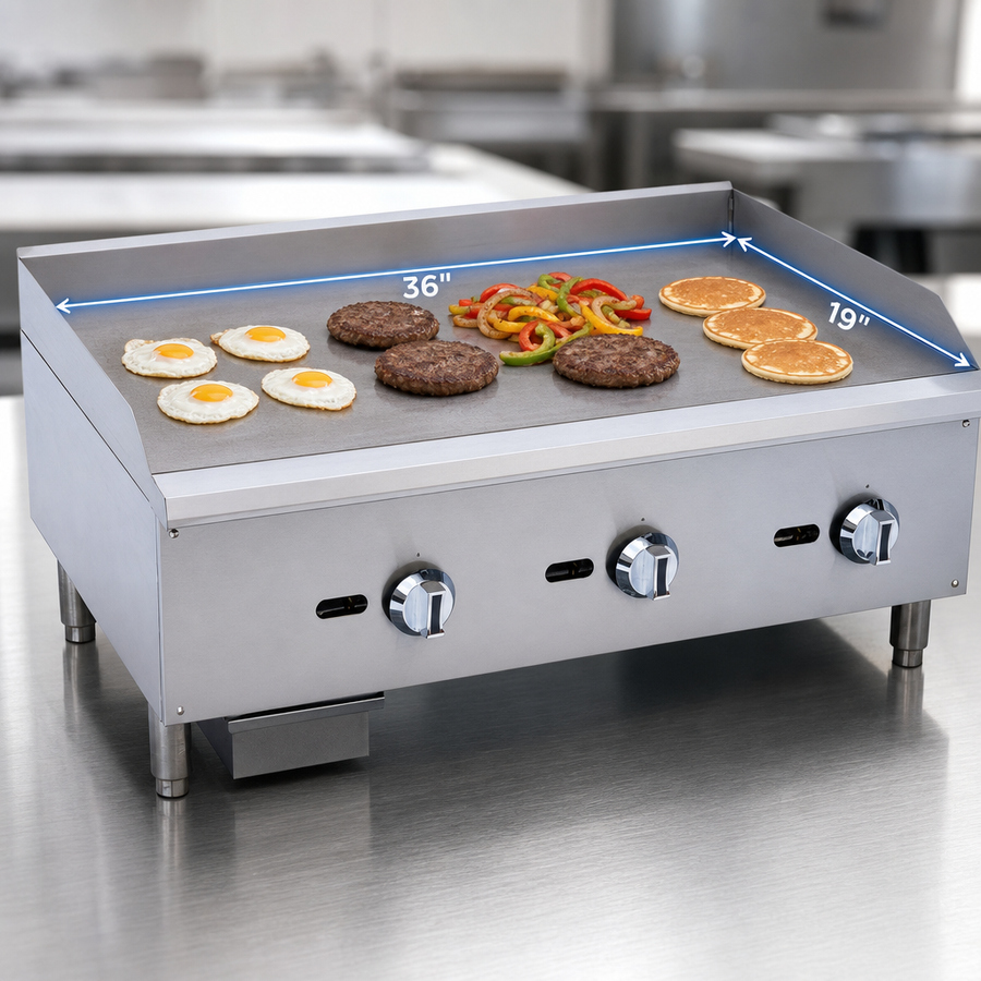 36" x 19" Cooking Surface