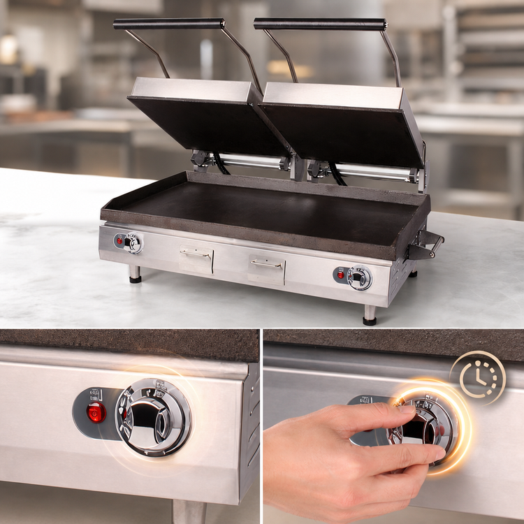 Product image #4 for Star Pro-Max 2.0 PSC28IE 28-Inch Countertop Panini Sandwich Grill with Smooth Cast Iron Plates