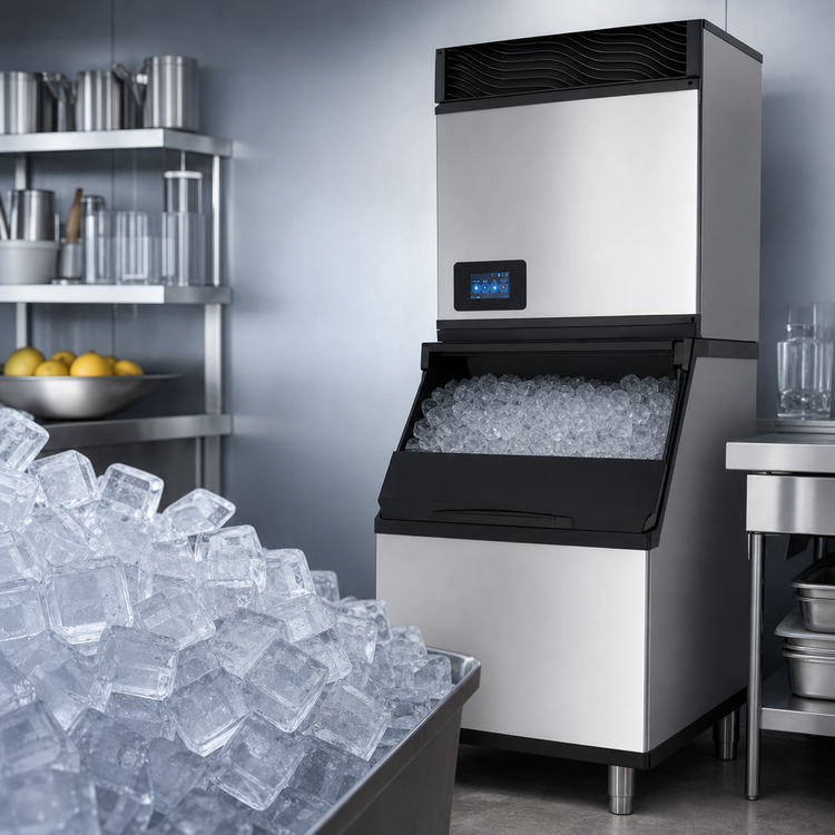 Product image #4 for True Ice Series Self-Contained Air-Cooled Half Dice Cube Ice Maker, 640 lb/Day, 22-Inch Wide
